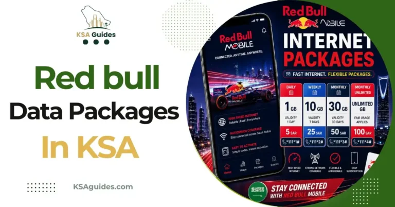 Red Bull Mobile internet packages Saudi Arabia Mazaji plans and codes