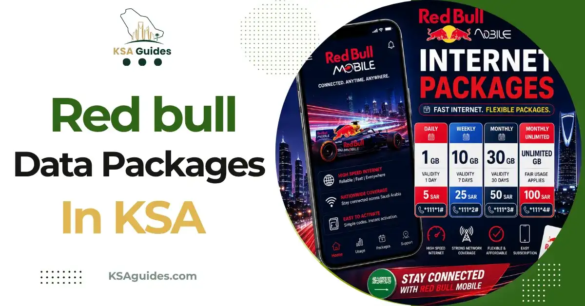 Red Bull Mobile internet packages Saudi Arabia Mazaji plans and codes