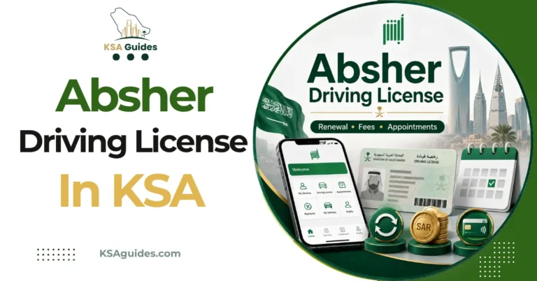 Absher driving license renewal Moroor appointment Saudi Arabia