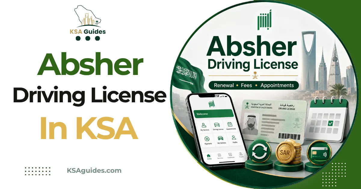 Absher driving license renewal Moroor appointment Saudi Arabia