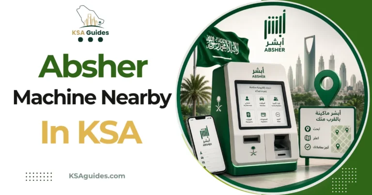 Absher self service machine kiosk locations fingerprint Saudi Arabia