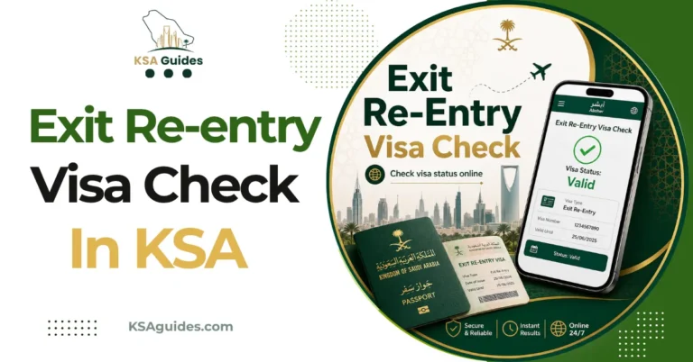 Exit re-entry visa check Saudi Arabia Absher Muqeem status and print