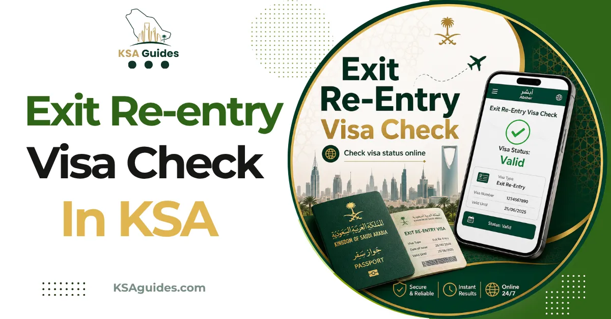 Exit re-entry visa check Saudi Arabia Absher Muqeem status and print