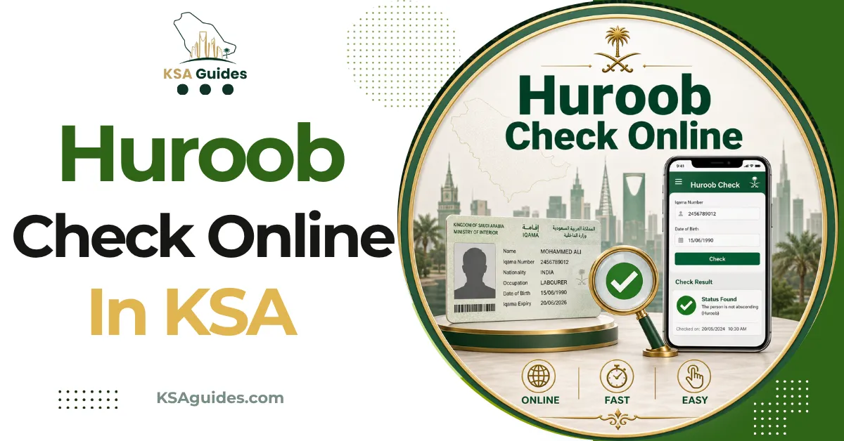 Huroob check online Saudi Arabia absent from work status MHRSD