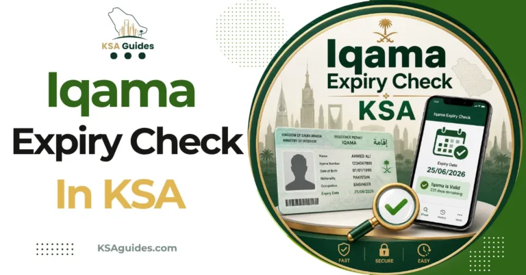 Iqama expiry check Saudi Arabia Absher and MHRSD methods