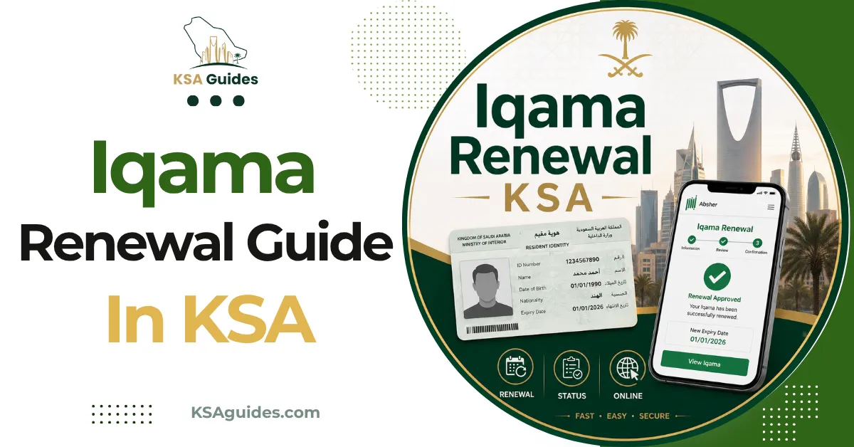 Iqama renewal Saudi Arabia process Qiwa Absher preconditions