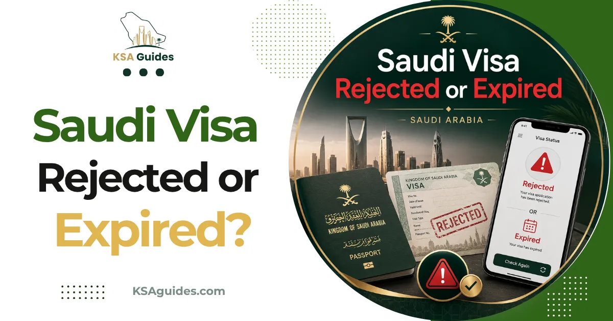 Saudi visa rejected expired overstay what to do